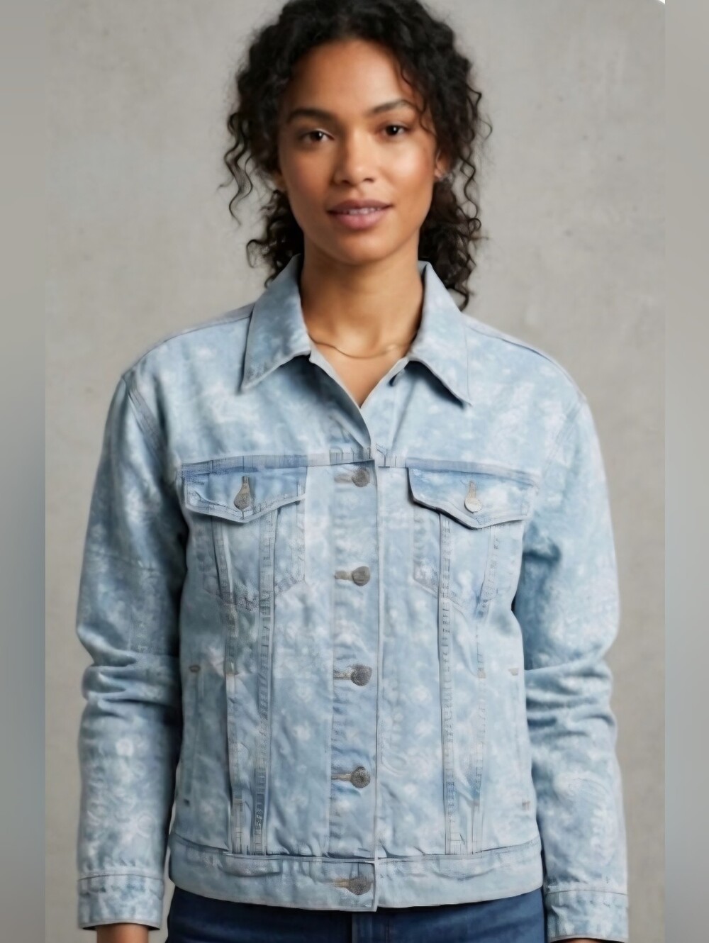 Signature By Levis Strauss & Co. Women's Patterned Denim Jacket